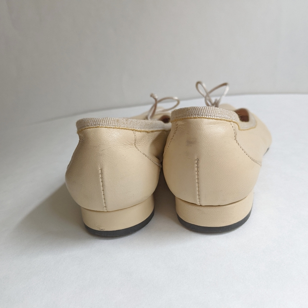 Champagne leather pointy toe flats 5.5 David Aaron - Picture 4 of 8
